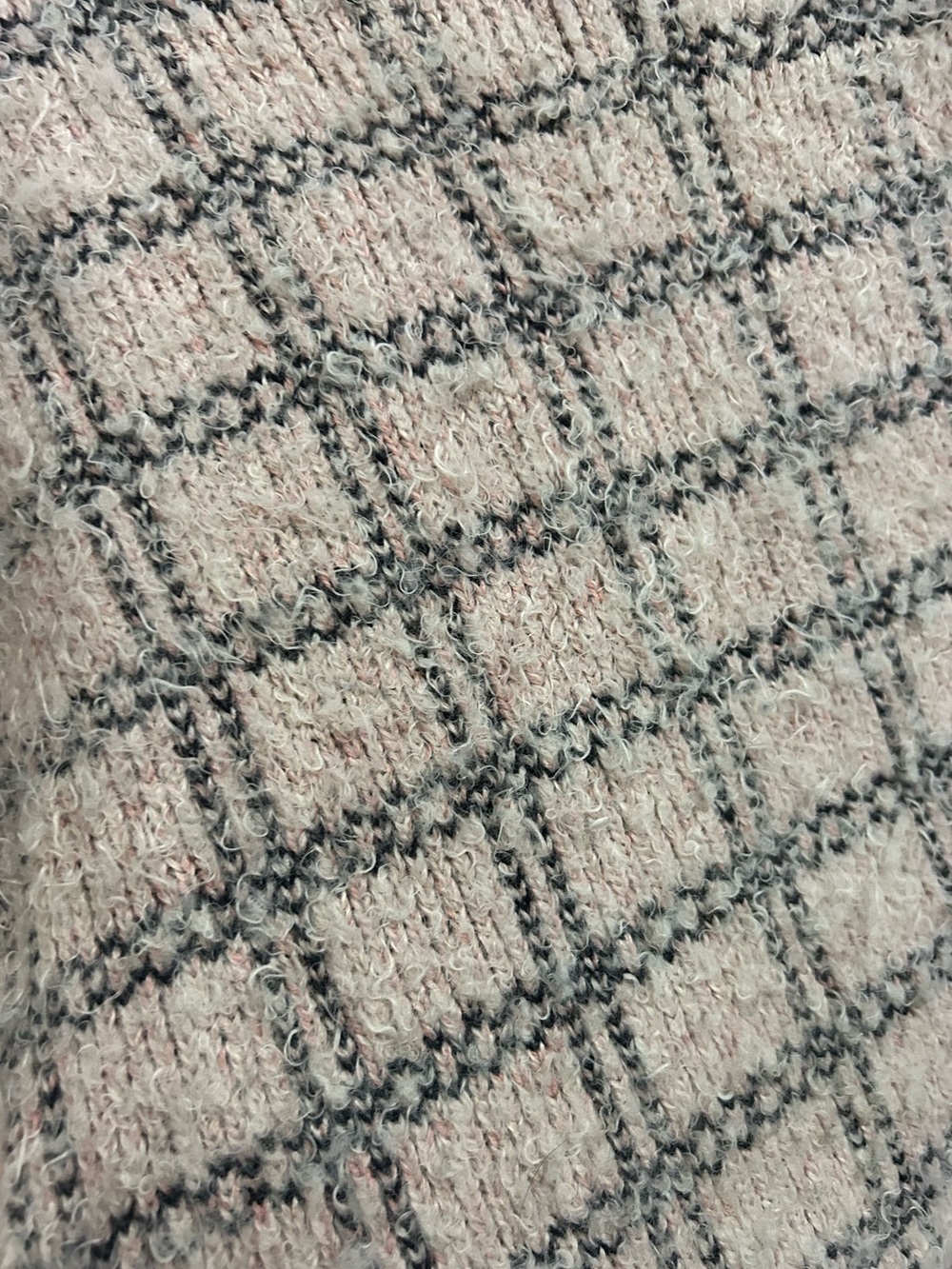 Ganni plaid pink and grey sweater - Picture 5 of 8
